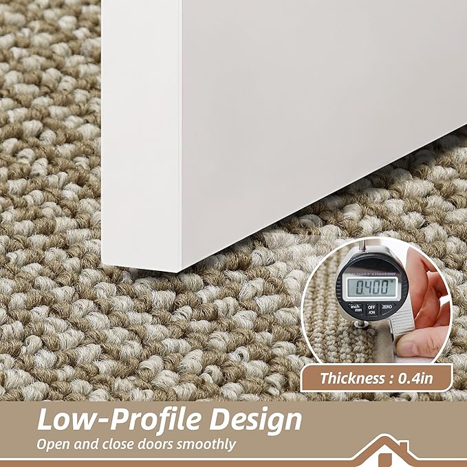 BEQHAUSE Dirt Trapper Door Mat 20" x 32", Non-Slip Washable, Light Beige | - Image 4