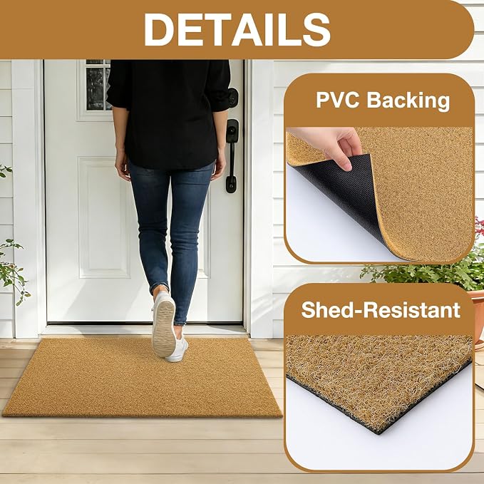 OLANLY Front Door Mat, Low Profile Doormat, Stain and Fade Resistant, - Image 5