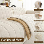 Velvet Couch Covers for Sectional Sofa Washable, Non-Slip L Shaped Sectional - Image 2