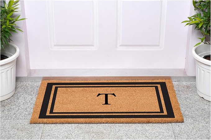 Calloway Mills 152961830T Black Border 18" x 30" Monogram Doormat - Image 4