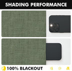 MIULEE 100% Blackout Linen Curtains 42 x 90 Inch Olive Green 2 Panels | Thermal - Image 7