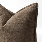 MIULEE Decorative Euro Sham Pillow Covers 24x24 Inch Brown 2 Pack | Farmhouse - Image 2
