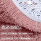 OLANLY Pale Pink Round Rugs for Bedroom - Image 7