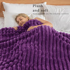 Exclusivo Mezcla Striped Fleece Throw Blanket - Image 2