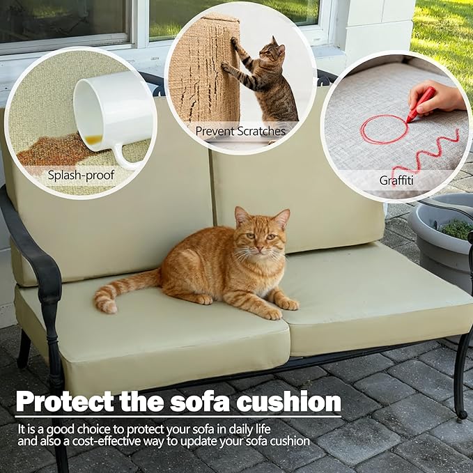 Sqodok Outdoor Cushion Covers 24x24 inch, Wicker Chair - Image 7