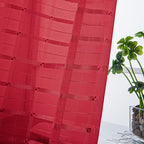 SpaceDresser Check Sheer Curtains 45 Inches Long - Image 2