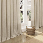 Eggshell Beige Linen Curtains 84 Inches Long - Image 5