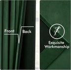 MIULEE Velvet Curtains 50W x 96L 2 Panels Hunter Green Blackout Curtains | - Image 6