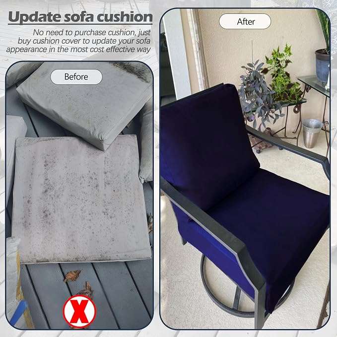 Sqodok Outdoor Cushion Covers 18x18 inch, Wicker Chair - Image 8