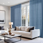Stone Blue Linen Curtains 96 Inches Long - Image 7