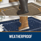 OLANLY Front Door Mat Outside 33x21, All-Season Heavy-Duty Rubber Doormat | - Image 2