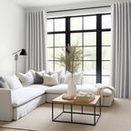 Topfinel 95 Inches Length Custom Blackout Linen Curtains Back Tab Pinch Pleated - Image 5