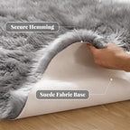 ORINOVA Silver Grey Furry Washable Faux Shaggy Fur Rugs - Image 2