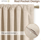 INOVADAY 100% Blackout Linen Curtains - Image 4
