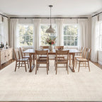Area Rugs 9x12 Living Room: Bedroom Neutral Washable Carpet Beige | Large - Image 3