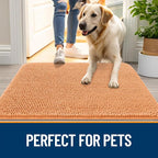 OLANLY Dog Door Mat for Muddy Paws 44x32, Super Absorbent Chenille Mud Mat | - Image 6