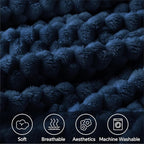 BEDELITE Navy King Blanket for Bed, Soft Cozy Gifts for Women, 108 * 90 | 3D - Image 4