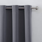 Grey Thermal Blackout Curtains/42 x 63 Inch/Set of 2 Panels Room Darkening - Image 7