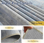 4x6 Ft Area Rugs for Living Room, Soft Non-Slip Washable Rugs Modern Abstract - Image 6