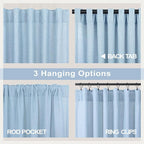 Pitalk Light Blue Curtains 84 Inch Length - Image 4
