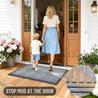 OLANLY Front Door Mat Outside Entrance 47x32, Waterproof Heavy-Duty Doormat | - Image 7