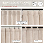 PleatedDrapes Modern Farmhouse Style Light Filtering Curtains - Image 4