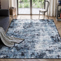 Rugflix 4x6 Area Rugs for Living Room, Washable Navy Blue Dark Rug | Machine by RugflixAreaRugs