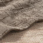 MIULEE Chenille Textured Euro Throw Pillow Covers Taupe Grey 26x26 | Set of 2 - Image 2