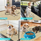 OLANLY Dog Door Mat for Muddy Paws 30x20, Paw Print Design Chenille Mud Mat | - Image 7