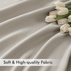 MIULEE Natural Back Tab Blackout Curtains 52x72 Inches Long 2 Panels Set | Rod - Image 6