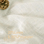 72 inch Length Cream Linen Curtains - Image 2