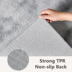 2x8 Tie-dye Light Grey Runner Rug Washable Non-Slip - Image 5