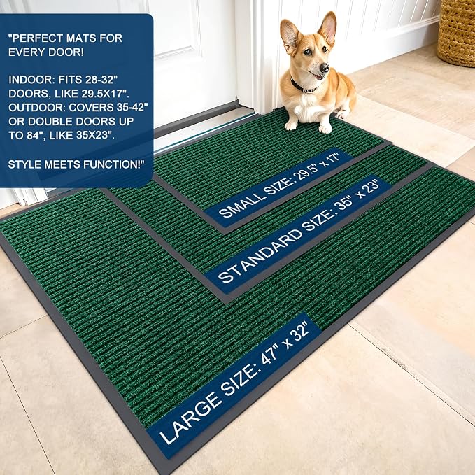 OLANLY Front Door Mat 47x34, Waterproof Heavy-Duty Indoor Outdoor Doormat | - Image 2