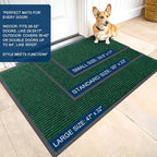 OLANLY 2-Pack Front Door Mats 71x47, Waterproof Heavy-Duty Doormats | Green - Image 2