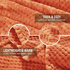 Exclusivo Mezcla Large Waffle Fleece Throw Blanket - Image 5