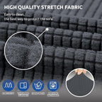 Stretch Couch Covers for Sofa, 3 Cushion Couch Slipcover, Charcoal | 1-Piece - Image 5