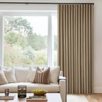 Light Brown Linen Blackout 92 Inch Curtains - Image 8