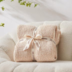 Snuggle Sac Super Soft & Reversible Heather Beige Throw - Image 6