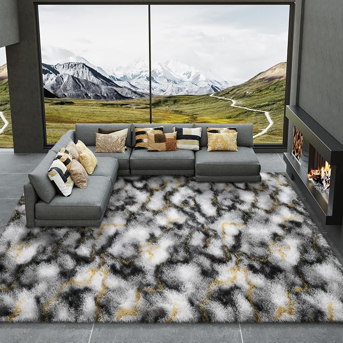 LOCHAS 4x6 Area Rugs Fluffy Living Room Carpets - Image 2