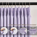 Lilac Blackout Curtain Drapes Pleated - Image 2
