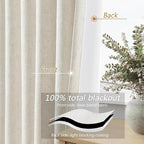 100% Blackout Linen Short Curtains - Image 4