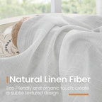 BGment Light Grey Short Linen Curtains 36 Inch Length - Image 3
