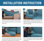 H.VERSAILTEX 3 Piece Stretch Sofa Covers - Image 7