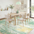 9x12 Area Rug for Living Room, Abstract Washable Large Rugs, Light Green | Soft - Image 3