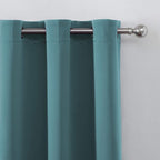 Blackout Curtains 66 x 84 inch/Sea Teal Curtains Set of 2 Panels/Thermal - Image 7