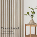 Topfinel 96 Inches Long Pinch Pleated Semi Sheer Curtains, Oatmeal Linen - Image 4