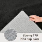 2x8 Black Solid Runner Rug Washable Non-Slip - Image 5