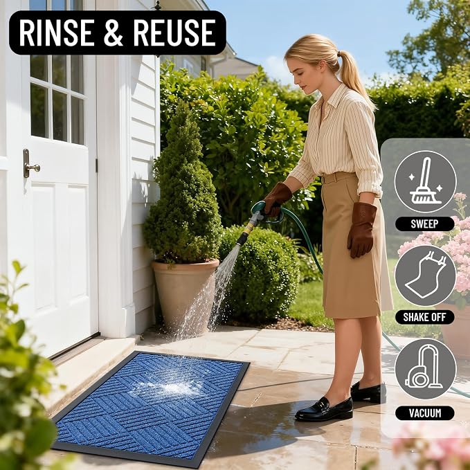 OLANLY Front Door Mat Outside Entrance, Waterproof Heavy-Duty Doormat | 29.5x17 - Image 9
