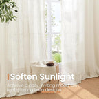 BGment Beige Linen Curtains 80 Inches Long - Image 5