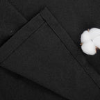 YoungsTex Black Linen Semi Sheer Curtains 63 Inch Length 2 Panels | Bronze - Image 9